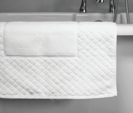 900 GSM Diamond Border 100% Cotton Bath Mat *Clearance*