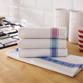 VE Glass Cloth With Striped Design - Assorted Colours
