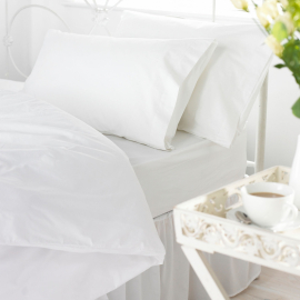 Polycotton Double Fitted Sheet 135 x 195 x 22cm