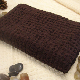 V 550gsm Mosaic Turkish Cotton Chocolate Jumbo Bath Sheet - 100 x 220cm