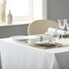 V Polyester Plain Napkin White
