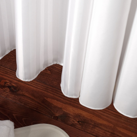 VE Plain White Shower Curtain