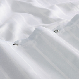 VE White Striped Shower Curtain - 88 x 191cm