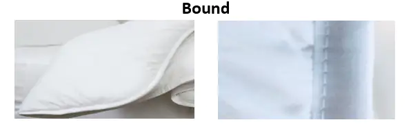 Bound edges stitching Bound edges stitching