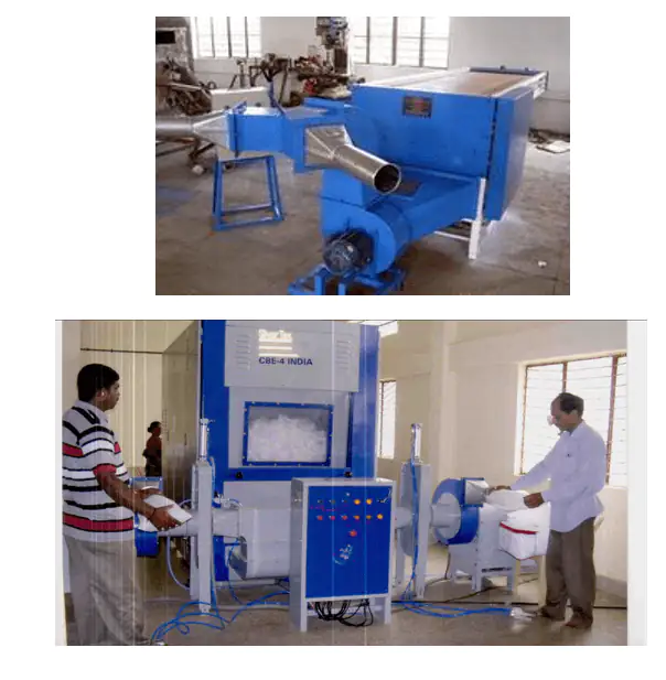 Machines for filling pillows Machines for filling pillows