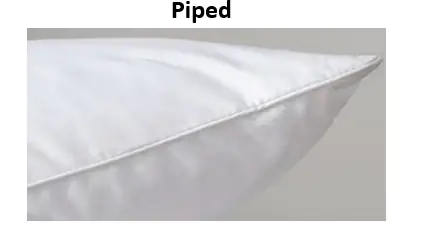Piped edges stitching Piped edges stitching