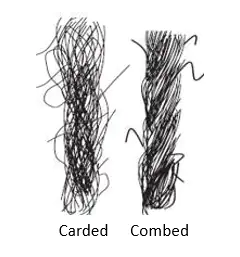 The difference between carded and combed cotton The difference between carded and combed cotton