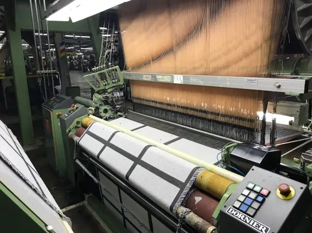 A jacquard loom in action A jacquard loom in action