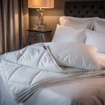 V Flame Retardant 100% Polyester Quilted Cluster Fibre Single Size Duvet