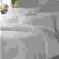 White satin stripe flame retardant single duvet cover