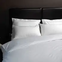 Cotton rich 200 thread count duvet cover with 1.2cm satin stripes