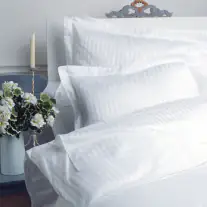 300 thread count 100% cotton duvet cover with 1cm thick satin stripes