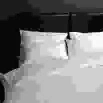 Cotton rich 200 thread count duvet cover with 1.2cm satin stripes