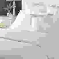 White extra large size 100% cotton satin stripe duvet cover